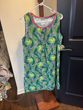 Sleeveless Tropical Print Women’s dress szM